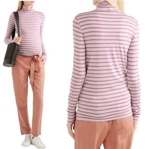 Hatch Jersey Turtleneck in desert and lilac stripe
